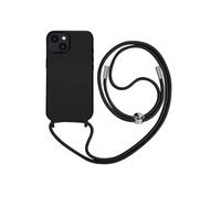 Coque Cordon pour iPhone 14 Semi-rigide avec Lanière Tour du Cou 80cm Noir