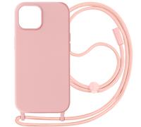 Coque Cordon pour iPhone 15 Plus Lanière Tour du Cou série Corda Rose