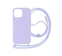 Coque Cordon pour iPhone 15 Pro Lanière Tour du Cou 80cm série Corda Violet