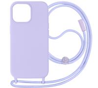 Coque Cordon pour iPhone 15 Pro Lanière Tour du Cou 80cm série Corda Violet