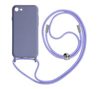 Coque Cordon pour iPhone 7, 8, SE 2020, 2022 Semi-rigide Lanière Tour du Cou Lavande