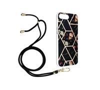 Coque Cordon iPhone 8 Plus et 7 Plus Motif géométrique en Silicone Gel noir
