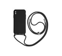 Coque Cordon pour iPhone XS Max Semi-rigide Lanière Tour du Cou 80cm Noir