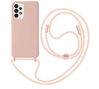 Coque Cordon pour Samsung A23 5G et M23 5G Lanière Tour du Cou 80cm Rose clair