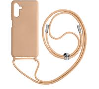 Coque Cordon pour Samsung Galaxy A14 5G et 4G Lanière Tour du Cou 80cm Rose