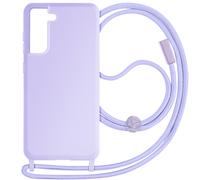 Avizar Coque Cordon pour Samsung Galaxy S21 FE Semi-Rigide Lanière 80cm Lavande