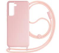 Coque Cordon pour Samsung Galaxy S21 FE Semi-Rigide Lanière 80cm Rose clair