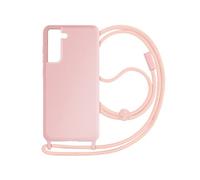 Coque Cordon pour Samsung Galaxy S21 FE Semi-Rigide Lanière 80cm Rose clair