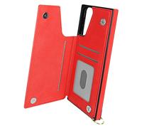 Coque Cordon pour Samsung Galaxy S21 Plus Multifonction avec Lanière rouge