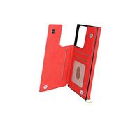 Coque Cordon pour Samsung Galaxy S21 Ultra Multifonction Avec Lanière Rouge