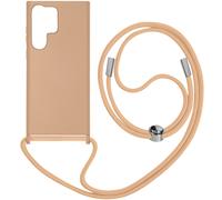 Coque Cordon pour Samsung Galaxy S23 Ultra Lanière Tour du Cou 80cm Rose Poudré