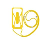 Coque Cordon pour Smartphone Universel Silicone Coins bumper Béquille support Jaune