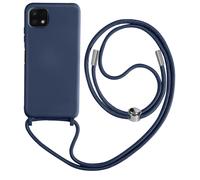 Coque Cordon Samsung Galaxy A22 5G Semi-rigide Lanière Tour du Cou 80cm Bleu