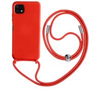 Coque Cordon Samsung Galaxy A22 5G Semi-rigide Lanière Tour du Cou 80cm Rouge