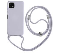Coque Cordon Samsung Galaxy A22 5G Semi-rigide Lanière Tour du Cou 80cm Violet