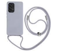 Coque Cordon Samsung Galaxy A53 5G Semi-rigide Lanière Tour du Cou 80cm Violet