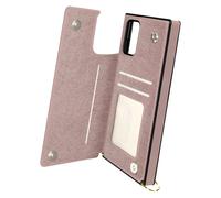 Coque Cordon pour Samsung S20 FE, Porte-cartes Support Lanière rose