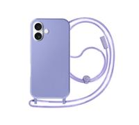 Coque Cordon Semi Rigide Soft touch pour iPhone 16 Lavande