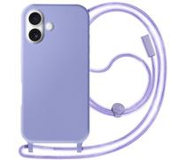 Coque Cordon Semi Rigide Soft touch pour iPhone 16 Plus Lavande