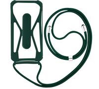 Coque Cordon Smartphone Universel Silicone Coins bumper Béquille support vert