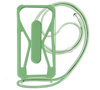 Coque Cordon Smartphone Universel Silicone Coins bumper Support Vert Clair