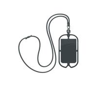 Coque Cordon Universelle pour Smartphone avec Porte-carte série NeckPouch Gris foncé