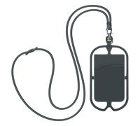 Coque Cordon Universelle pour Smartphone avec Porte-carte série NeckPouch Gris