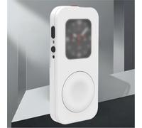 Coque créative en métal pour montre, Apple Watch convertie en iPod pour SE5/6/7/8/9/10 résistante aux chocs et aux rayures (42 mm, blanc)
