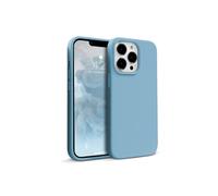 Coque en Silicone Liquide pour iPhone 13 Pro Max Anti-Choc Flexible Bleu