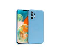Coque en Silicone Liquide pour Samsung Galaxy A23 5G Anti-Choc Flexible Crong Bleu