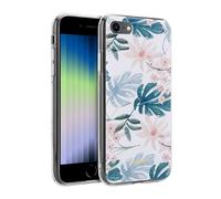 Crong Coque Souple pour iPhone 8 / 7 / SE 2022 / SE 2020 Design Floral Motif 1