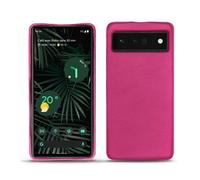 Coque cuir Google Pixel 6 Pro - - Rose - Cuir lisse premium