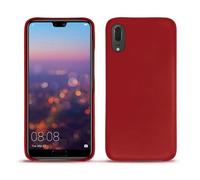Coque cuir Huawei P20 - - Rouge - Cuir lisse