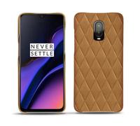 Coque cuir OnePlus 6T - - Marron - Cuir lisse premium couture