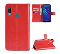 Coque Cuir pour Huawei Y6s 2019 ,Coque pour Huawei Y6s 2019 JAT-LX1 JAT-L21 JAT-LX3 JAT-L23 JAT-L41 / Honor Y6s JAT-L29 / Y6 2019 / Y6 Prime 2019 / Honor 8A JAT-LX9 Coque Housse Etui Cover Red