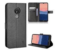 Coque Cuir pour Nokia C21 Coque Housse Etui Cover,Coque pour Nokia C21 TA-1356 TA-1352 Coque Etui en Cuir PU pour téléphone Portable Black