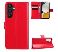 Coque Cuir pour Samsung Galaxy A34 5G,Coque pour Samsung SM-A346B/DSN Galaxy A34 5G / SM-A346E/DS SM-A346M SM-A346E SM-A346B Coque Housse Etui Cover Red