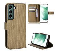 Coque Cuir pour Samsung Galaxy S22 5G Coque Housse Etui Cover,Coque pour Samsung Galaxy S22 5G SM-S901B SM-S901B/DS SM-S901U Coque Etui en Cuir PU pour téléphone Portable Brown