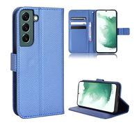 Coque Cuir pour Samsung Galaxy S22 5G Coque Housse Etui Cover,Coque pour Samsung Galaxy S22 5G SM-S901B SM-S901B/DS SM-S901U Coque Etui en Cuir PU pour téléphone Portable Blue