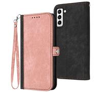 Coque Cuir pour Samsung Galaxy S22,Etui en Cuir pour téléphone Portable Coque pour Samsung Galaxy S22 5G SM-S901B SM-S901B/DS SM-S901U Coque Housse Etui Pink