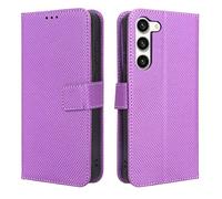 Coque Cuir pour Samsung Galaxy S23 5G Coque Housse Etui Cover,Coque pour Samsung Galaxy S23 5G SM-S911B SM-S911B/DS SM-S911U Coque Etui en Cuir PU pour téléphone Portable Purple