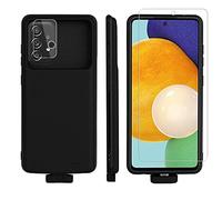 Coque de batterie A52 pour Samsung Galaxy A52 5G, 5000 mAh batterie externe de secours pour Galaxy A52 a52s 5G coque de chargement portable avec protecteur d'écran A52 A52s protecteur d'écran
