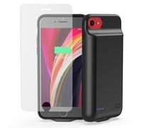 Coque de batterie pour iPhone 8, 7, 6S, 6 SE (2020/2022) (4,7"), haute capacité 2025 7000 mAh, coque de charge externe avec protecteur d'écran en verre trempé