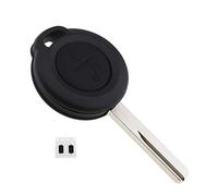 Coque de Boîtier Télécommande Clé de Voiture à 2 Boutons avec Interrupteurs Tactiles à Lame de Clé Non Coupée Pièces de Rechange Réparation