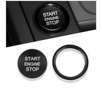 Coque de bouton de démarrage de voiture compatible avec Audi, couvercle de bouton de démarrage du moteur en aluminium cool avec anneau en métal pour décorations de voiture, accessoires de voiture,