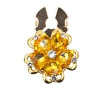 Coque de boutons en cristal et strass amovibles à clipser en alliage Motif floral, One Size, Comme décrit, Comme décrit.