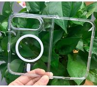 Coque de chargement sans fil magnétique Duo pour iPhone, coque de protection transparente en PC pour Apple iPhone Duo, compatible avec Magsafe. Clear