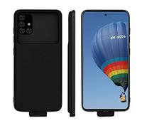 Coque de chargeur de batterie pour Samsung Galaxy A71 5G, batterie externe de secours 5000 mAh pour Galaxy A71 5G, étui de charge portable, coque de batterie externe A71 5G, noir