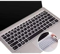 Coque de Clavier en Silicone pour Lenovo Yoga C940 C740 35,6 cm, Lenovo Yoga C930 920 13,9 cm, Lenovo Flex 14/Flex 15 15,6 cm Noir + Transparent