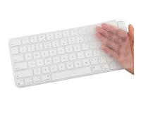 Coque de clavier ultra fine en silicone pour iMac 61 cm avec puce M4/M3/M1 2024-2021, Apple Magic Keyboard 3 avec Touch ID A3118 A2449, Mac mini Desktop M4 M2 M1 (transparent)